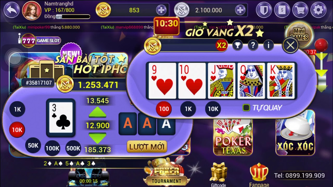 Các mức cược khi tham gia chơi mini poker tại SV88